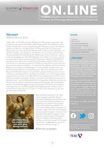 Titelblatt ON.LINE Ausgabe 19.2026